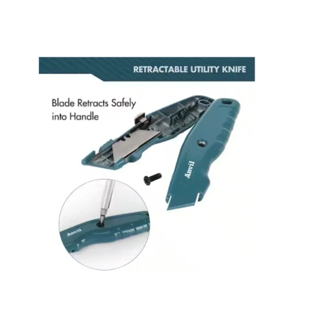 Anvil Snap and Retractable Utility Knife Set with Extra Blades